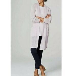 Two Piece J. Jill Lilac Rayon Duster Cardigan Minimalist Sweater L and Shell NWT